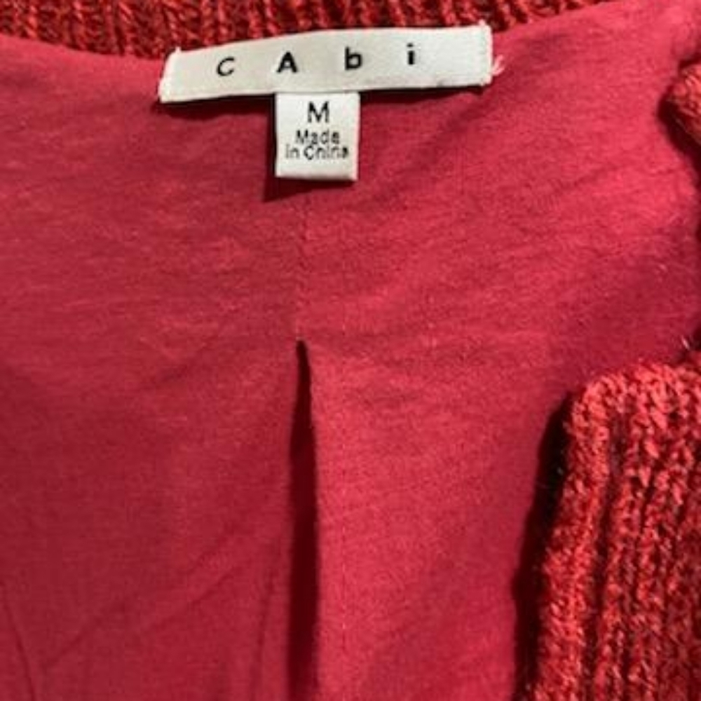 Cabi Pink Zip Front Sweater** - Picture 3 of 7